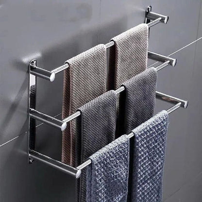 DualEase Towel Rack with Hooks