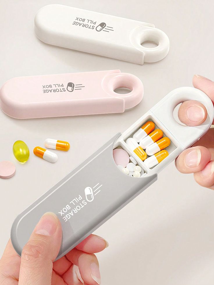 Three-Compartment Small Pill Organizer Box