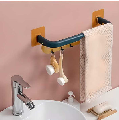 DualEase Towel Rack with Hooks