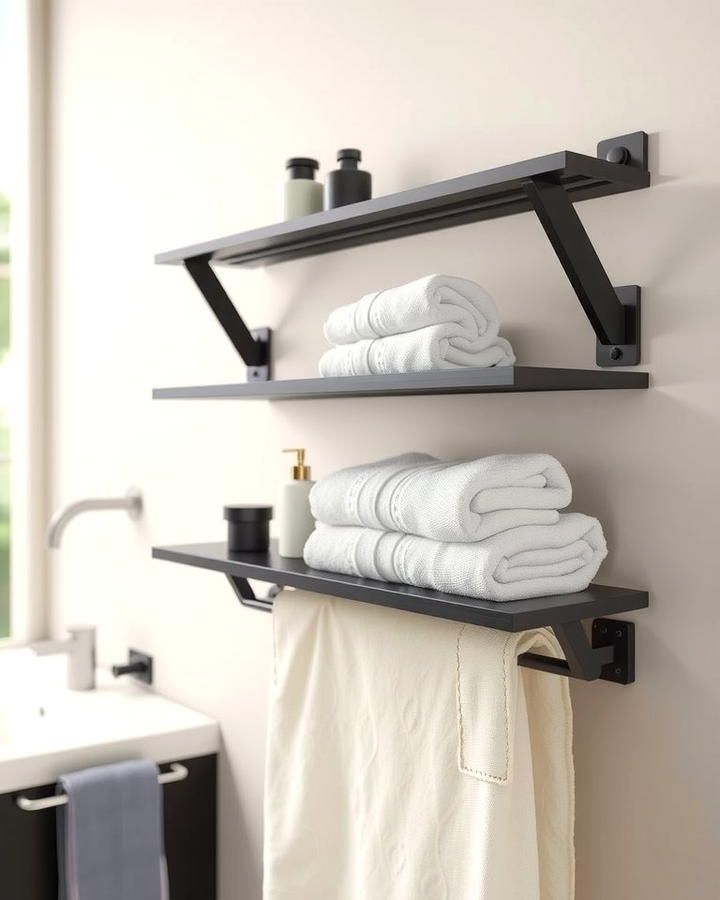 DualEase Towel Rack with Hooks
