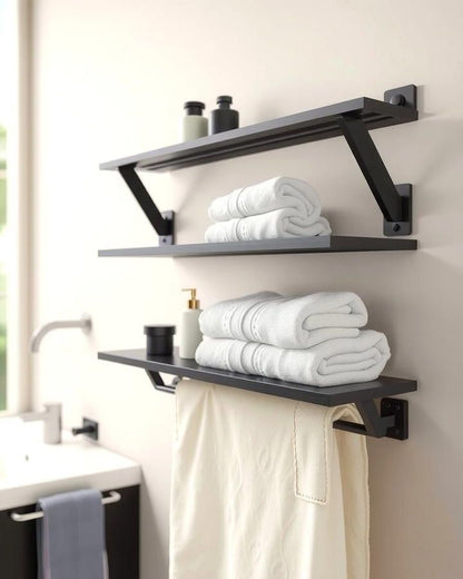 DualEase Towel Rack with Hooks