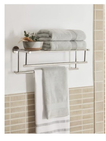 DualEase Towel Rack with Hooks